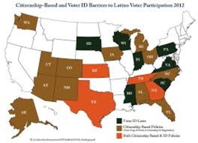 Laws to take voting rights from African-Americans
