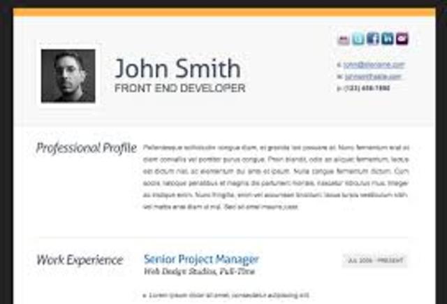 created first resume