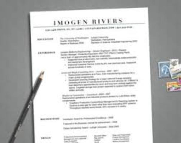 First resume created