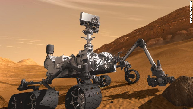 Curiosity rover on Mars