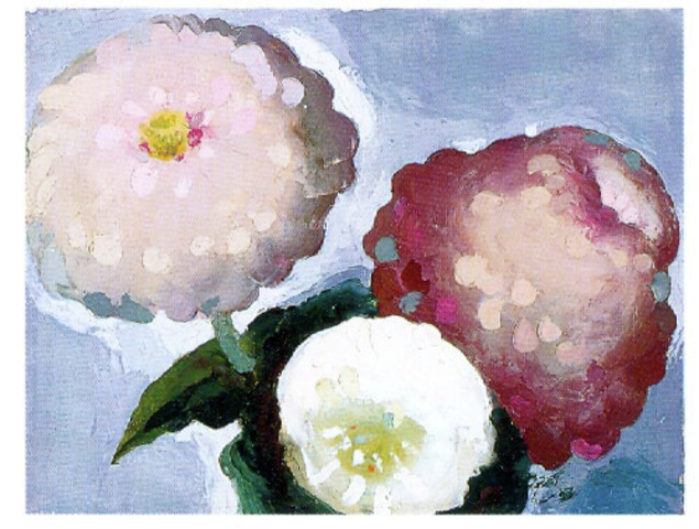 Painting: Three Zinnias, Georgia O'Keeffe