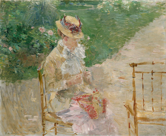Young Woman Knitting