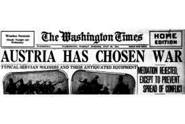 Austria- Hungary declared war  on Serbia