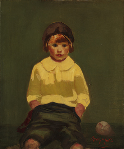 Painting: Boy with Baseball, George Luks