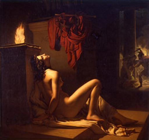 Cassandra begging Minerva for vengeance