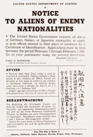 The Alien Enemies Act, signed by John Adams