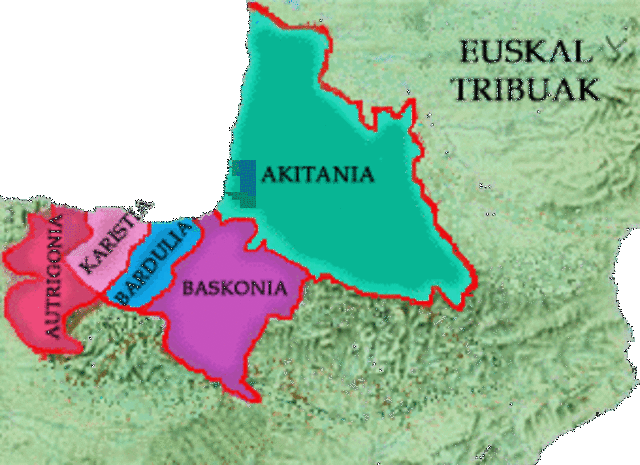 Akitaniako lehenbiziko lekutasunak