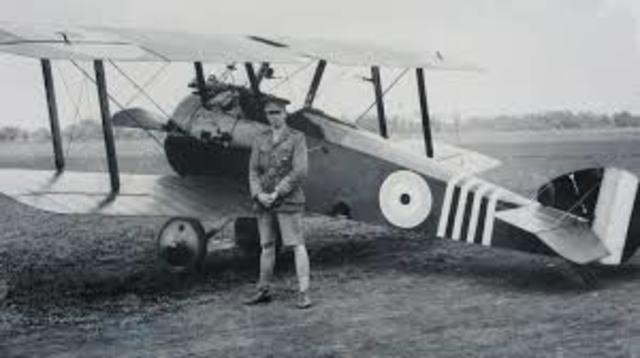 Barker's fall in love with fighter aircraft