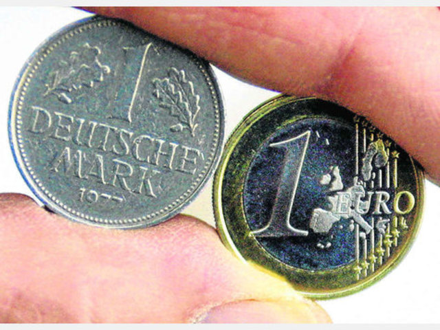 Die D-mark ersetzen mit das Euro