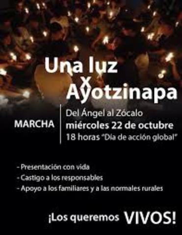 Alumnos de la normal de Ayotzi emiten mensaje a Peña Nieto