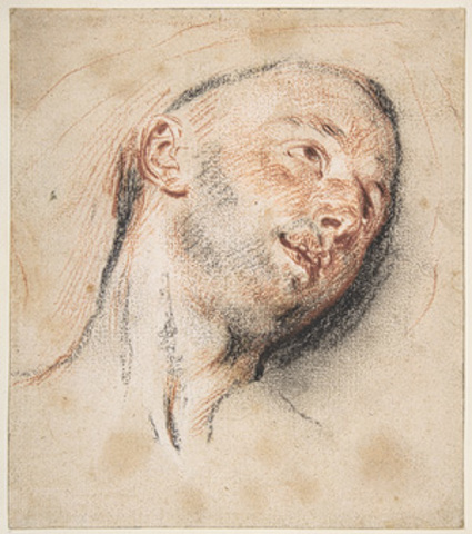 Jean Antoine Watteau - Head of a Man