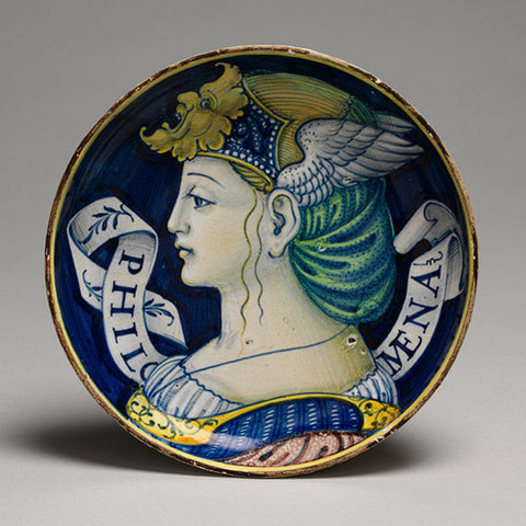 Pair of low-footed bowls w/ Ruggieri and Filomena