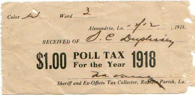 Poll taxes are constitutional