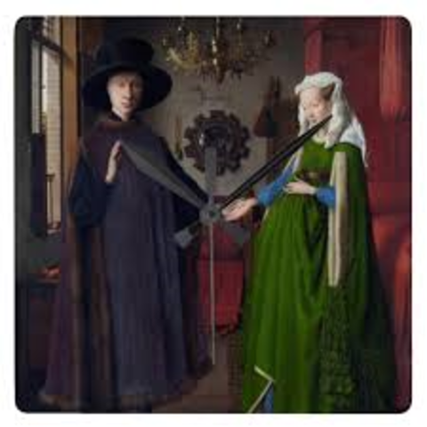 Jan van Eyck paints the Arnolfini portrait