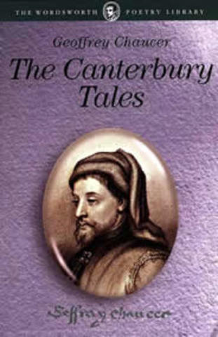 Chaucer writes "The Canterbury Tales"