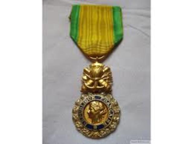 Awarded French Medaille Militaire
