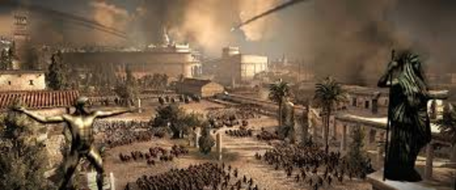 Invading armies sack Rome
