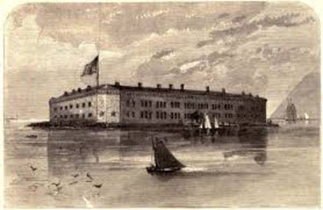 Shots fired at Fort Sumter, SC