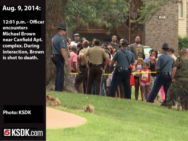 Unarmed black man is fatally shot by a white police officer.