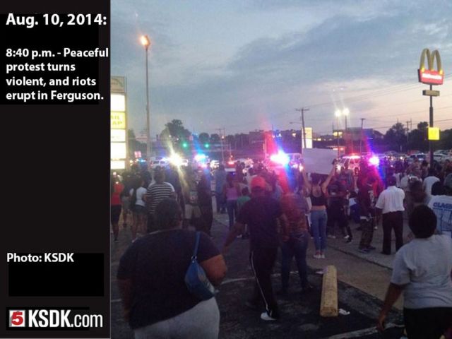 People began protesting Michales death.Violence insues.