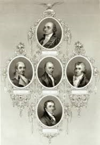 The first cabinet positions—treasury, war, state, attorney general