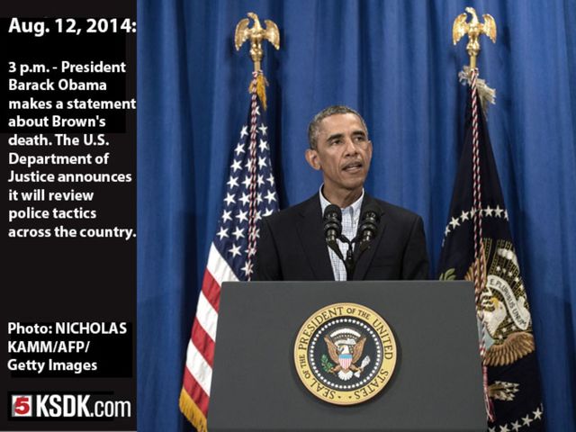 President Obama addresses the nation about Browns death.