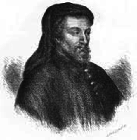 Chaucer writes the canterbury tales