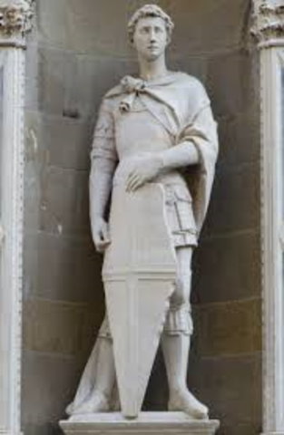 Donatello creates his statue of St. George