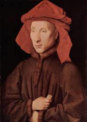 Jan van Eyck paints the Arnolifini portrait