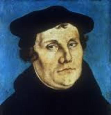 Martin Luther presents the Ninety-five Theses