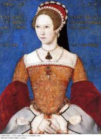 Mary Tudor '' Bloody Mary' becomes Queen Of England