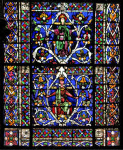 Jesse Tree stained glass window panels