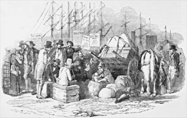 Immigrant Miners arrive on the Norman Morison