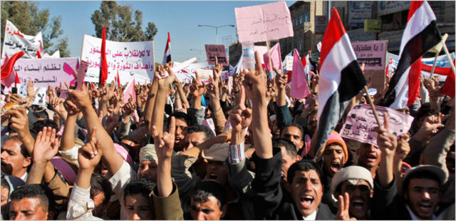 Organized Protests move to Yemen (http://graphics8.nytimes.com/images/2011/02/04/world/04yemen-cnd-span1/04yemen-cnd-span1-articleLarge.jpg)