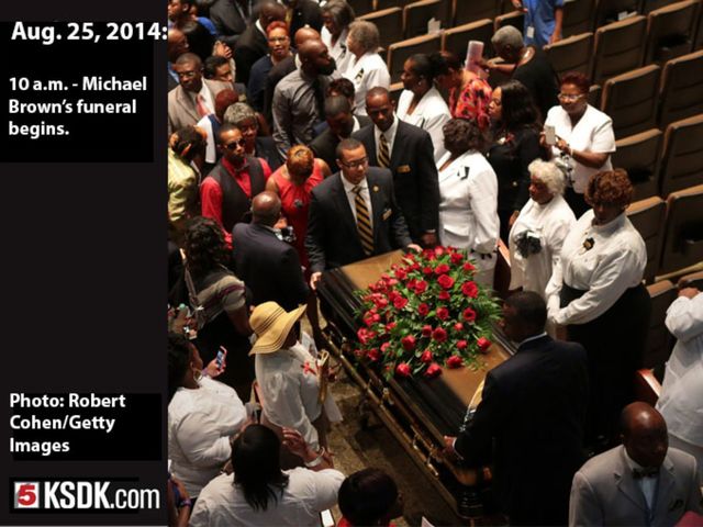 Michael Browns Funeral begins Today.