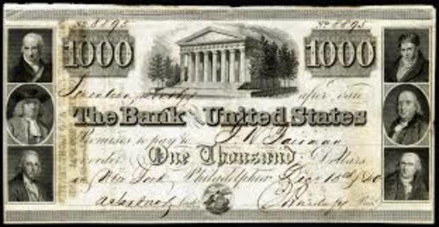 First Bank of United States , 1791-1811 (Report on Public Credit, Report on Manufactures)