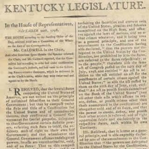Kentucky and Virginia Resolutions