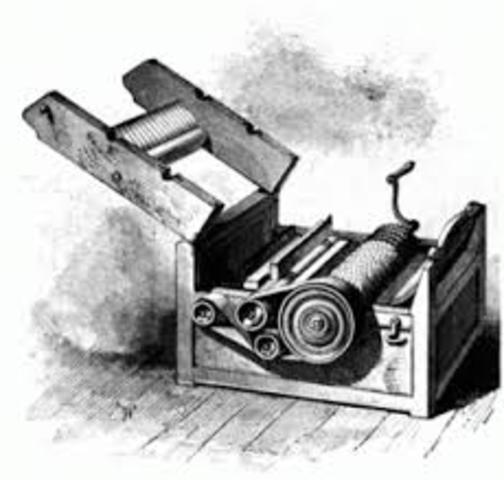 Eli Whitney granted patent for the cotton gin, 1794