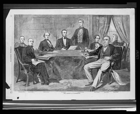 The first cabinet positions—treasury, war, state, attorney general