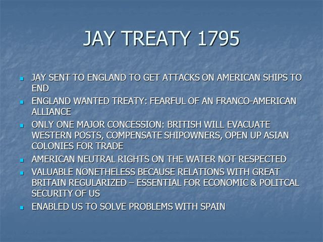 Jay’s Treaty with England, 1795