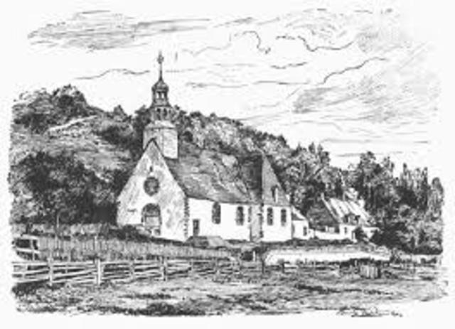 La mort du Champlain et La Agrandissent d'eglise