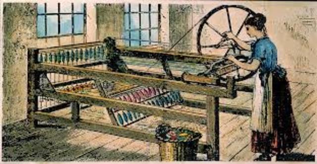DEVELOPMENT OF THE SPINNING JENNY.