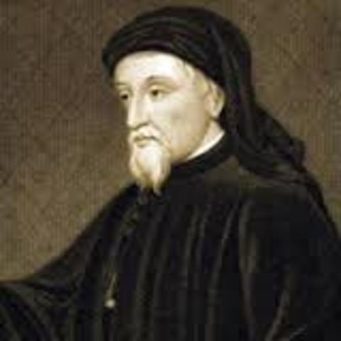 chaucer writes the canterbury tales