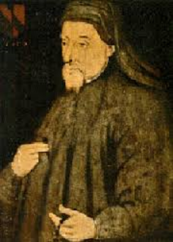 Chaucer writes The Canterbury Tales