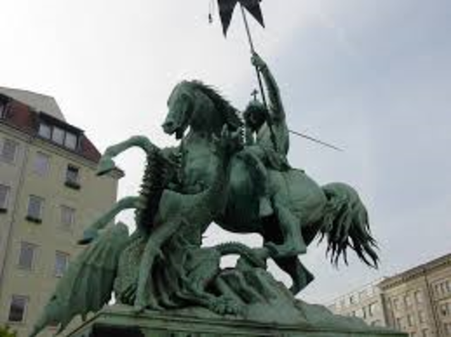 Donatello creates his statue of st george