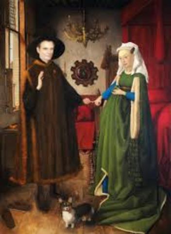 Jan Van Eyck paints the Arnolfini portrait