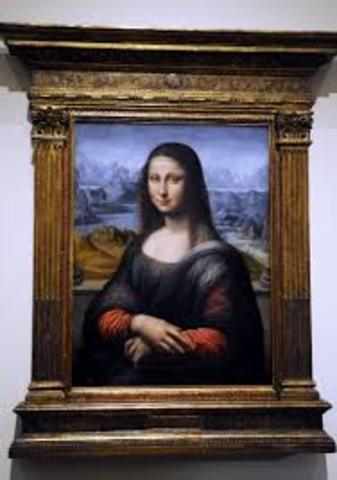 Leonardo da Vinci paints the Mona Lisa