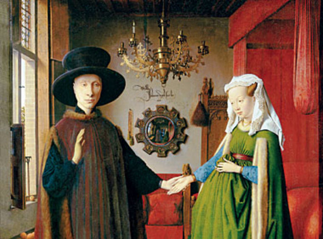 Jan Van Eyck paints the Arnolfini portrait