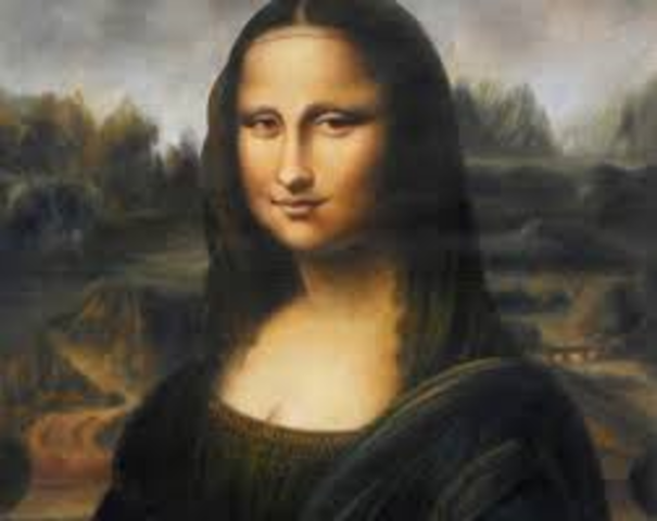 Leonardo da Vinci paints the Mona Lisa