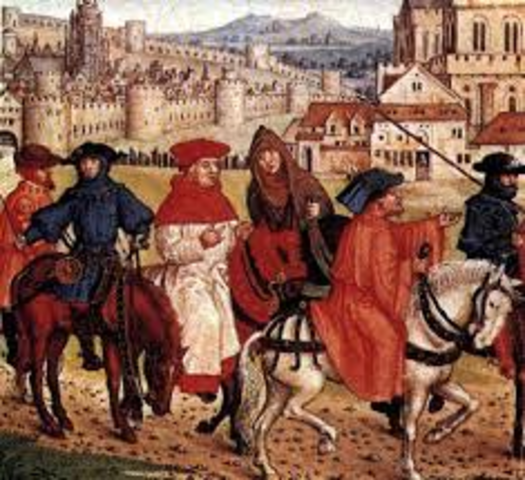 chaucer writes the canterbury tales